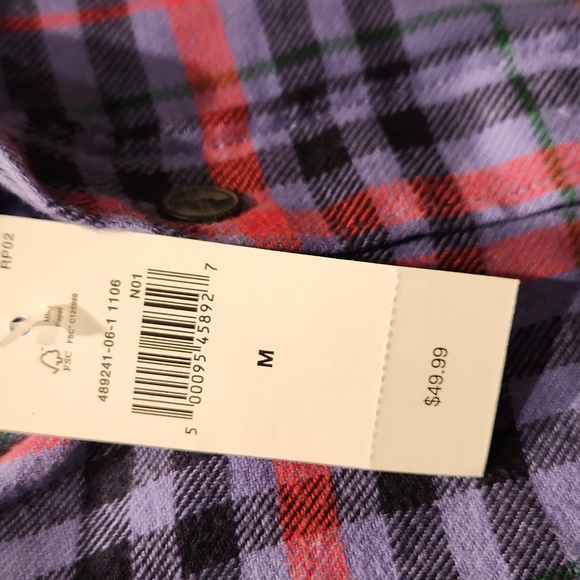 NWT Gap Men's Flannel shirt M - Picture 4 of 4